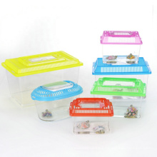 Crystal portable plastic pet box